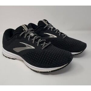 BROOKS Revel 2 Running Shoes Men's Size 9 Black Grey Road Running Athletic Gym